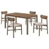 Coaster Fine Furniture 108561-S5 Parkridge - 5 Piece Wood Dining Set - Natural Walnut