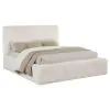 Coaster Fine Furniture 306141KE Rebecca - Faux Fur Upholstered Eastern King Bed - Cream