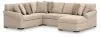 Benchcraft® 59404S3 Benchcraft® 59404S3 LadyMae - 4-Piece Sectional With RAF Corner Chaise - Twill