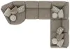 Jackson Furniture Industries 3145/73/59/31/92-28 Jackson Furniture Industries 3145/73/59/31/92-28 Turner - 5 Piece Sectional With LSF Cuddler - Mushroom