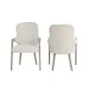 New Classic D4128-25 Gwendolyn - Upholstered Arm Chair (Set of 2) - Cerused Taupe