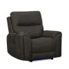 New Classic U5853-16P2-SBL Gaia - Auto Glider Recliner With Power Headrest & Footrest - Sable