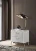 Coaster Fine Furniture 215792 Cassia - 2-Drawer Nightstand Bedside Table - White High Gloss
