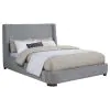 Coaster Fine Furniture 315928Q Rennes - Upholstered Queen Wingback Platform Bed - Gray