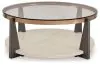 Ashley Furniture T432-8 Frazwa - Round Cocktail Table - Multi