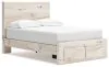 Ashley Furniture B2310B20 Ashley Furniture B2310B20 Lawroy - Full Panel Bed With Storage Footboard - Light Natural