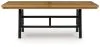 Ashley Furniture D841-55 Galliden - Rectangular Dining Room Extension Table - Black / Brown