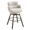 ACME DN03809 Jena - Counter Height Chair With Swivel - Beige & Walnut