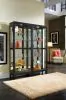 Pulaski Furniture 21218 PFC Curios - Lighted Gallery Style 5 Shelf Curio Cabinet - Onyx Black