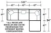 Jackson Furniture Industries 4445/31/59/28/4-26 Jackson Furniture Industries 4445/31/59/28/4-26 Posh - 4 Piece Modular Sectional With 1 Armless, 2 Corners, 1 Cocktail Ottoman - Dove