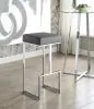 CoasterEveryday 105262 Gervase - Square Bar Stool - Gray And Chrome