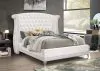 CoasterEveryday 300843Q Barzini - Upholstered Queen Wingback Bed - White