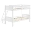 CoasterEveryday 405052WHT Littleton - Wood Twin Over Full Bunk Bed - White