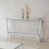 CoasterEssence 720339 Saide - Rectangular Glass Top Entryway Console Table - Chrome