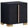 Coaster Fine Furniture 222832 Marceline - 2-Drawer Nightstand - Black