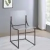 Coaster Fine Furniture 121142 Adino - Acrylic Dining Side Chair (Set of 2) - Black Nickel