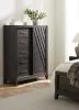 Samuel Lawrence Furniture S964-041 Lenox - 5-Drawer Sliding Door Chest With Storage - Black