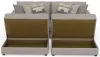 Jackson Furniture Industries 2405/36/37/77-18 Jackson Furniture Industries 2405/36/37/77-18 Trevor - 2 Piece Extra Deep Oversized Sofa With 2 Included Storage Cocktail Ottoman - Nickel