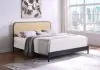 Coaster Fine Furniture 360351KE Amherst - Radio Weave Rattan Metal Eastern King Bed - Black