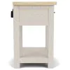 Riverside Furniture 79468 Glenndale - One Drawer Nightstand - Aged White / Wheat