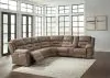 Ashley Furniture 83106S4 Ashley Furniture 83106S4 Ravenel - 4-Piece Power Reclining Sectional With Raf Power Reclining Loveseat With Console - Fossil