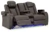 Ashley Furniture 36602/15/18 Ashley Furniture 36602/15/18 Fyne-Dyme - 2 Pc. - Power Reclining Sofa, Power Reclining Loveseat - Shadow