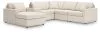 Ashley Furniture 92103S52 Ashley Furniture 92103S52 Modmax - 6-Piece Sectional With Laf Corner Chaise, Raf Corner Chair And Storage Console - Oyster