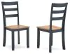 Ashley Furniture D399/15/01(2) Ashley Furniture D399/15/01(2) Gesthaven - 5 Pc. - Round Dining Room Drop Leaf Table, 4 Side Chairs - Natural / Blue