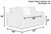 Jackson Furniture Industries 220602-1760/26-2555/01 Jackson Furniture Industries 220602-1760/26-2555/01 Bankside - Loveseat - Parchment