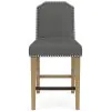 Riverside Furniture 92617 Riverside Furniture 92617 Mix-N-Match Chairs - Clipped Top Upholstered Stool (Set of 2) - Dark Gray