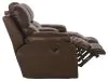 Jackson Furniture Industries 4999-1268/09-3068/09 Positano - Top Grain Italian Leather Reclining Console Loveseat - Cocoa