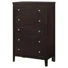 CoasterEveryday 202095 Carlton - 5-Drawer Bedroom Chest - Cappuccino