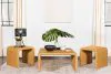 Coaster Fine Furniture 709818-S3 Cahya - 3 Piece Rattan Coffee And End Table Set - Natural