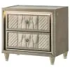 Coaster Fine Furniture 222662 Lorient - 2-Drawer LED Nightstand With USB - Ivory And Camel