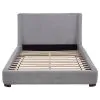 Coaster Fine Furniture 315928Q Rennes - Upholstered Queen Wingback Platform Bed - Gray