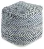 Ashley Furniture A1000445 Chevron - Pouf - Blue