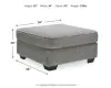 Ashley Furniture 8721408 Altari - Oversized Accent Ottoman - Alloy