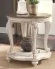 Ashley Furniture T743-6 Realyn - Round End Table - White / Brown