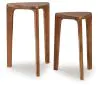 Ashley Furniture A4000607 Brynnleigh - Accent Table Set (Set of 2) - Medium Brown