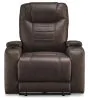 Ashley Furniture 1610413 Schooner Rocks - Power Recliner / Adj Headrest - Umber
