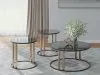 Ashley Furniture T219-13 Hannerly - Occasional Table Set (Set of 3) - Black / Gold Finish