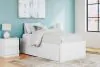 Ashley Furniture EB9630B6 Ashley Furniture EB9630B6 Onita - Twin Platform Bed With 1 Side Storage - White