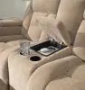 Ashley Furniture PC8350418 Ashley Furniture PC8350418 Mixed Motion - Power Reclining Loveseat With Console / Adjustable Headrest - Brownstone
