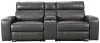 Ashley Furniture 55203S3 Ashley Furniture 55203S3 Samperstone - Power Reclining Loveseat With Console 3 Pc Sectional - Gray