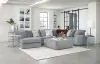Jackson Furniture Industries 2477/30/72/75/28-28 Jackson Furniture Industries 2477/30/72/75/28-28 Glacier - 3 Piece Sectional With LSF Chaise, Comfort Coil Seating, 9 Included Accent Pillows And Cocktail Ottoman - Shark