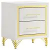 Coaster Fine Furniture 224731Q-S4 Lucia - 4 Piece Queen Bedroom Set - Beige And White