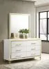 Coaster Fine Furniture 224733M Lucia - 6-Drawer Dresser With Mirror - White