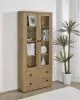 Coaster Fine Furniture 953479 Hawthorne - 4-Shelf Glass Door Tall Cabinet With Drawers - Mango