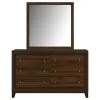 Coaster Fine Furniture 223443M Welsley - 6-Drawer Dresser And Mirror - Walnut