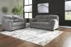 Benchcraft® 28105/38/35/25 Benchcraft® 28105/38/35/25 Allmaxx - 3 Pc. - Sofa, Loveseat, Rocker Recliner - Pewter